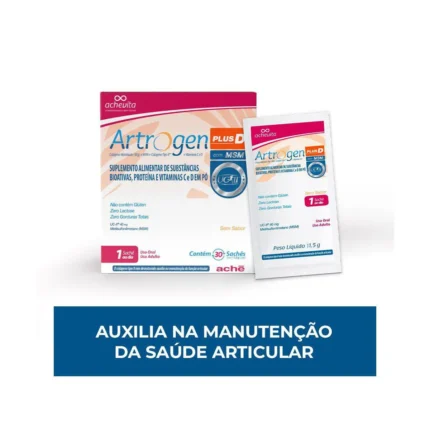 Colágeno Artrogen Plus D com MSM 30 sachês