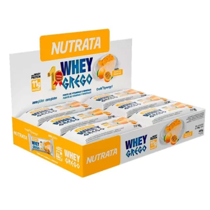 Whey Grego Bar Barrinha Mousse de Maracuja Display C/ 12