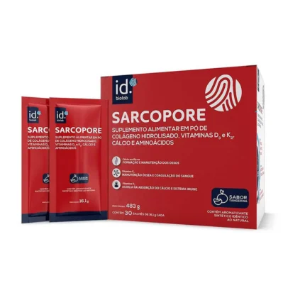 Colágeno Hidrolisado Sarcopore Tangerina 30 sachês de 16,1g cada